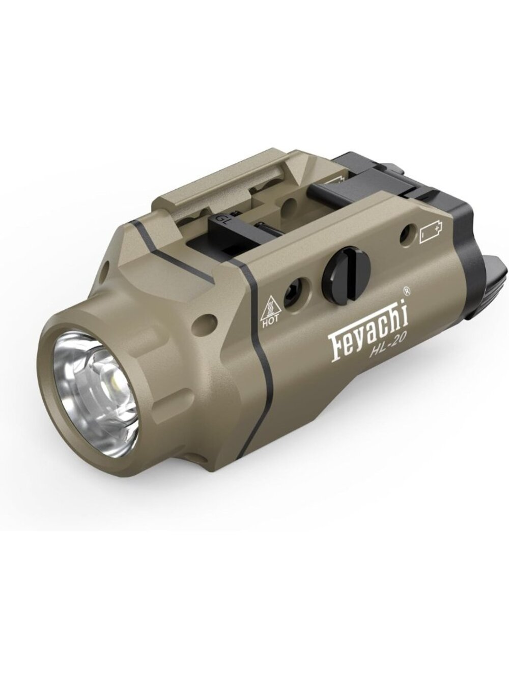 Tactical 1500 Lumen Pistol Flashlight | Bright Handgun Weapon Light for Night
